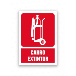 Rótulo Contra Incendios - Carro Extintor | Cod. CI- 806, Señales de Incendio
