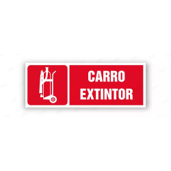 Rótulo Contra Incendios - Carro Extintor | Cod. CI- 807, Señales de Incendio