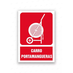 Rótulo Contra Incendios - Carro portamangueras | Cod. CI- 814, Señales de Incendio
