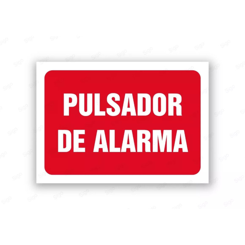 Rótulo Contra Incendios - Pulsador de alarma | Cod. CI- 824, Señales de Incendio