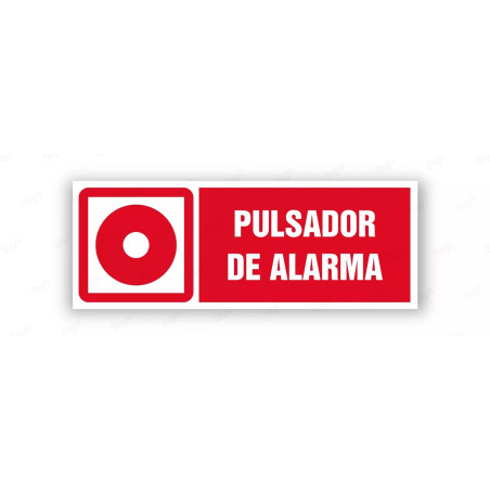 Rótulo Contra Incendios - Pulsador de alarma | Cod. CI- 823, Señales de Incendio