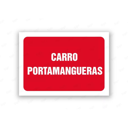 Rótulo Contra Incendios - Carro portamangueras | Cod. CI- 816, Señales de Incendio