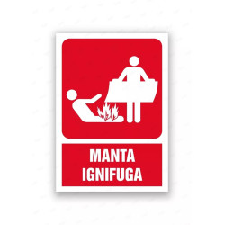 Rótulo Contra Incendios - Manta ignifuga | Cod. CI- 826, Señales de Incendio