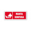 Rótulo Contra Incendios - Manta ignifuga | Cod. CI- 827, Señales de Incendio