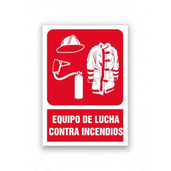 Rótulo Contra Incendios - Equipo de lucha contra incendios | Cod. CI- 834, Señales de Incendio