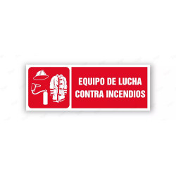 Rótulo Contra Incendios - Equipo de lucha contra incendios | Cod. CI- 835, Señales de Incendio