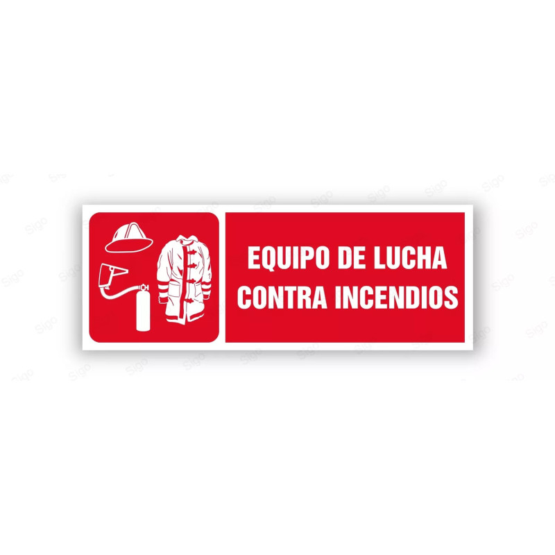 Rótulo Contra Incendios - Equipo de lucha contra incendios | Cod. CI- 835, Señales de Incendio