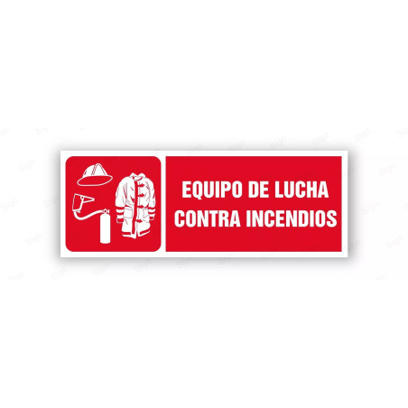 Rótulo Contra Incendios - Equipo de lucha contra incendios | Cod. CI- 835, Señales de Incendio