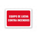 Rótulo Contra Incendios - Equipo de lucha contra incendios | Cod. CI- 836, Señales de Incendio