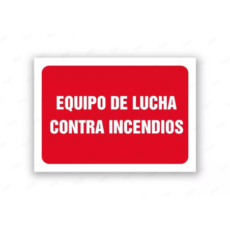 Rótulo Contra Incendios - Equipo de lucha contra incendios | Cod. CI- 836, Señales de Incendio