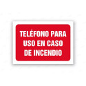 Rótulo Contra Incendios - Teléfono para uso en caso de incendio | Cod. CI- 840, Señales de Incendio