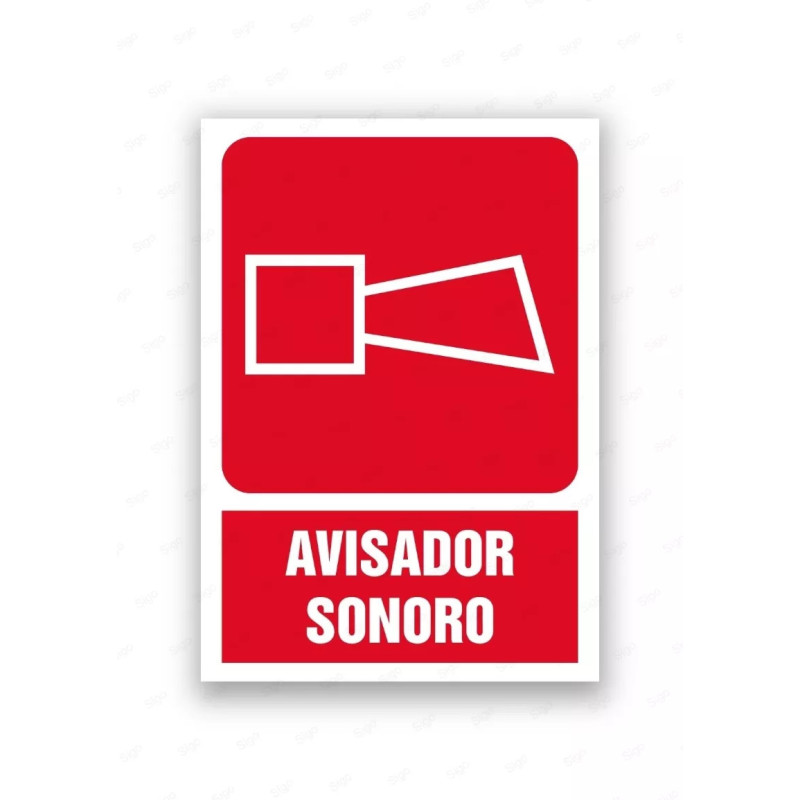 Rótulo Contra Incendios - Avisador sonoro | Cod. CI- 842, Señales de Incendio
