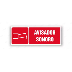 Rótulo Contra Incendios - Avisador sonoro | Cod. CI- 843, Señales de Incendio