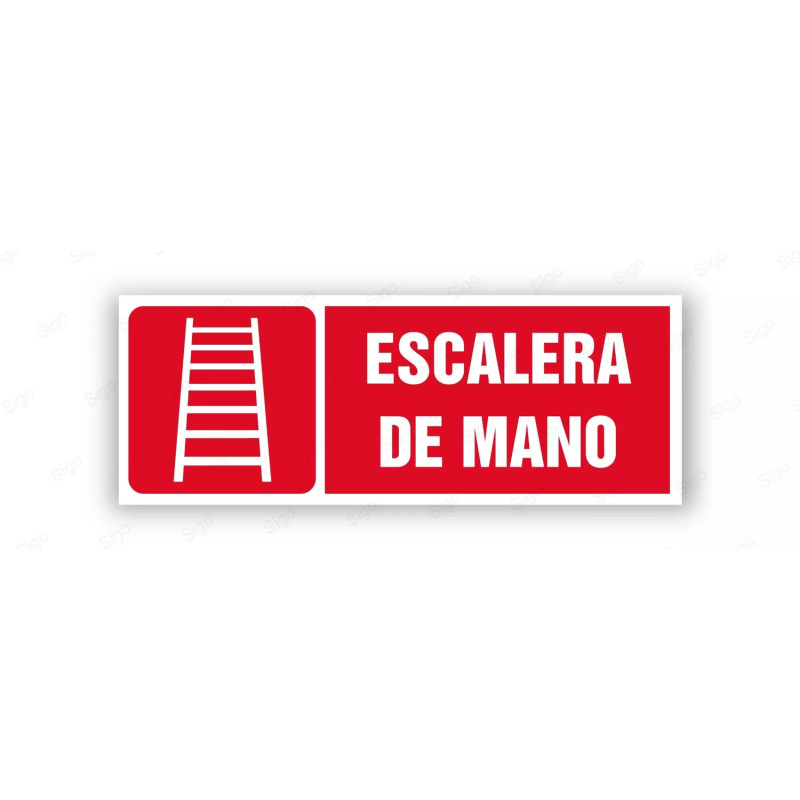 Rótulo Contra Incendios - Escalera de mano | Cod. CI- 847, Señales de Incendio
