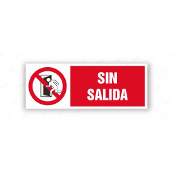 Rótulo Contra Incendios - Sin salida | Cod. CI- 858, Señales de Incendio