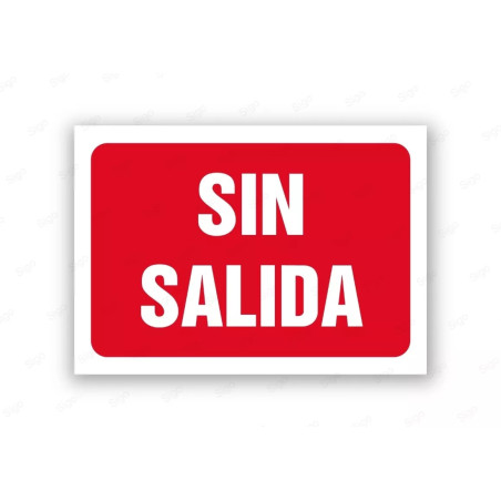 Rótulo Contra Incendios - Sin salida | Cod. CI- 859, Señales de Incendio