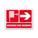 Rótulo Contra Incendios - Manguera para incendios flecha derecha | Cod. CI- 892, Señales de Incendio