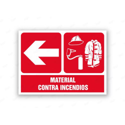 Rótulo Contra Incendios - Material contra incendios flecha izquierda | Cod. CI- 903, Señales de Incendio