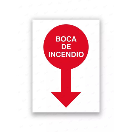 Rótulo Contra Incendios - Señal de localización boca de incendio | Cod. CI- 908, Señales de Incendio