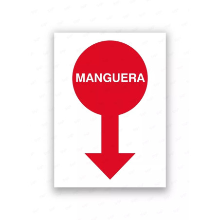 Rótulo Contra Incendios - Señal de localización manguera | Cod. CI- 910, Señales de Incendio