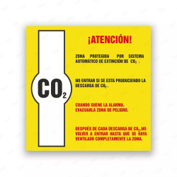 Rótulo Contra Incendios - Instalaciones fijas de extinción de incendios sistema automático de extinción de co2 | Cod. CI- 912, S