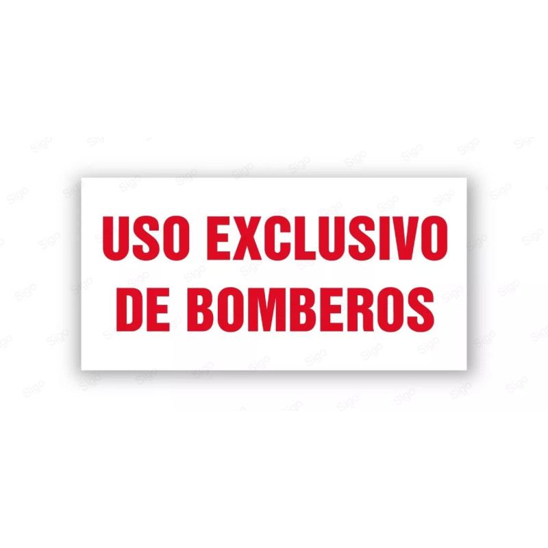 Rótulo Contra Incendios - Uso exclusivo de bomberos | Cod. CI- 916, Señales de Incendio