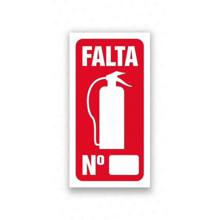 Rótulo Contra Incendios - Rotulo temporal de extintor faltante | Cod. CI- 917, Señales de Incendio