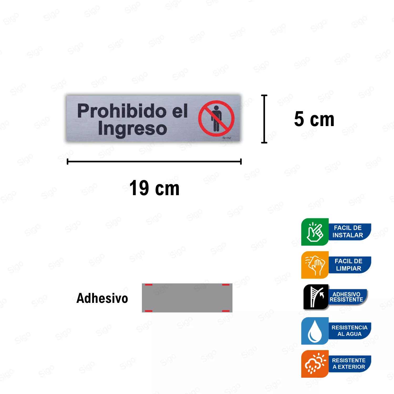 Rotulo Aluminio Prohibido El Ingreso