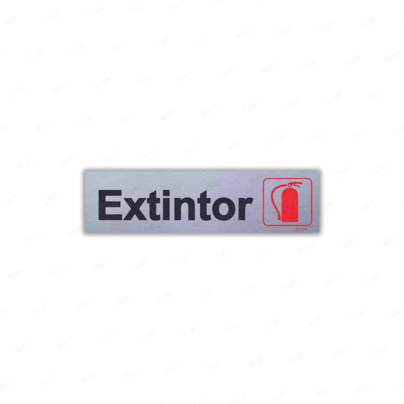 Rotulo Extintor Aluminio Horizontal, Señales de Aluminio