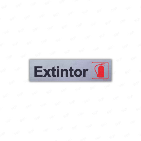 Rotulo Extintor Aluminio Horizontal, Señales de Aluminio