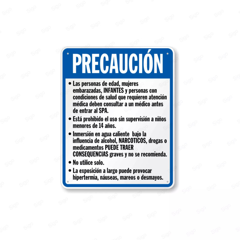 Rótulo Piscina - Precaución|Cod. POOL - 19