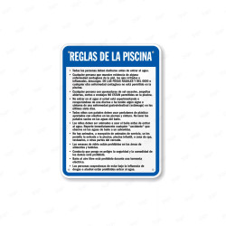 Rótulo Piscina - Reglas de la Piscina |Cod. POOL - 11