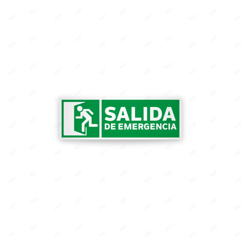 Rótulo de Ruta de Evacuación - Ruta de Evacuación lado izquierdo|Cod. EV- 99  Señalización Seguridad Industrial