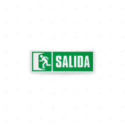 Rótulo de Ruta de Evacuación - Ruta de Evacuación lado izquierdo|Cod. EV-100 Señalización Seguridad Industrial