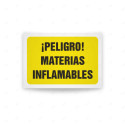 Rótulo de Atención - Peligro materias inflamables | Cod. AD - 407, Señales de Atención