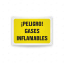 Rótulo de Atención - Peligro gases inflamables| Cod. AD - 413, Señales de Atención