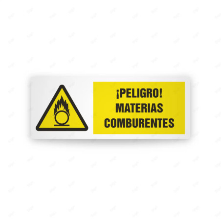 Rótulo de Atención - Peligro materias comburentes| Cod. AD - 416, Señales de Atención