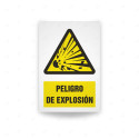 Rótulo de Atención - Peligro de explosion| Cod. AD - 419, Señales de Atención