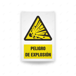 Rótulo de Atención - Peligro de explosion| Cod. AD - 419, Señales de Atención