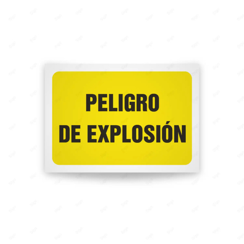 Rótulo de Atención - Peligro de explosion | Cod. AD - 421, Señales de Atención