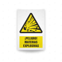 Rótulo de Atención - Peligro materias explosivas| Cod. AD - 422, Señales de Atención