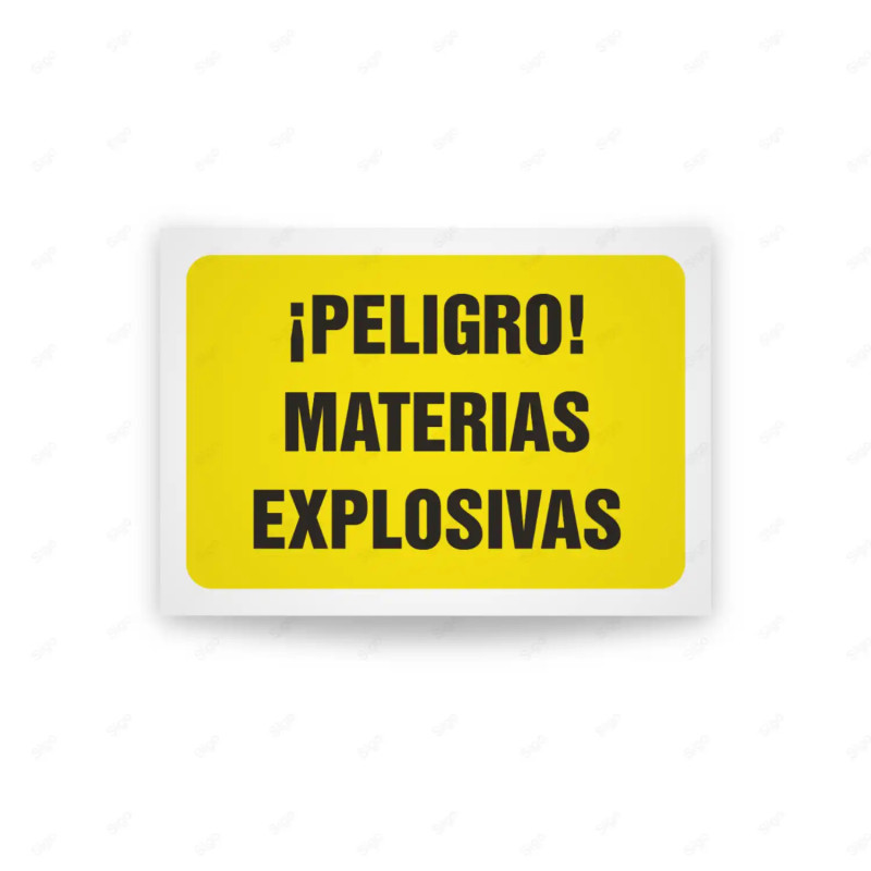 Rótulo de Atención - Peligro materias explosivas| Cod. AD - 424, Señales de Atención
