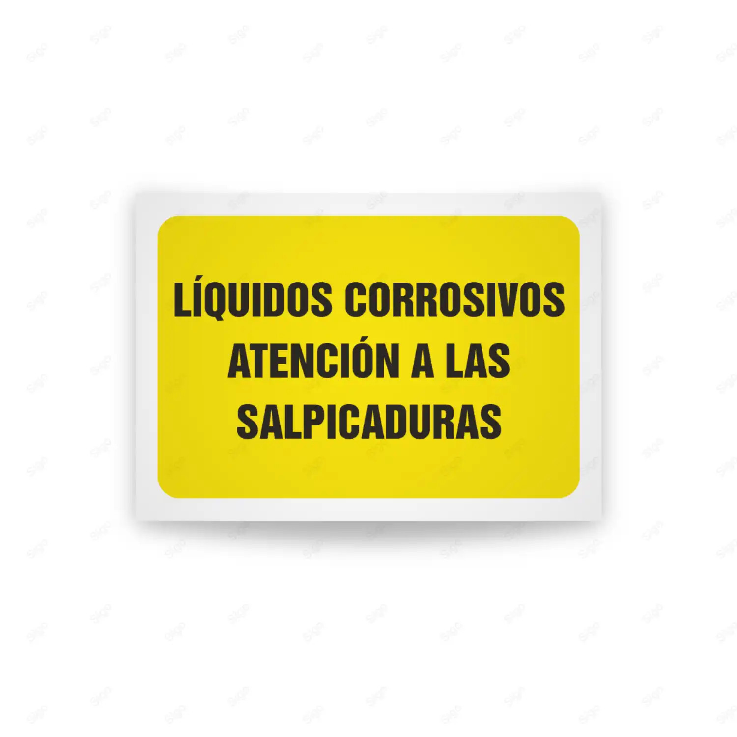 Rótulo de Atención - Liquidos corrosivos atencion a las salpicaduras ...