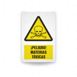 Rótulo de Atención - Peligro materias toxicas| Cod. AD - 436, Señales de Atención