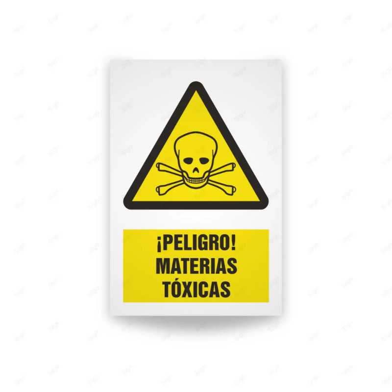 Rótulo de Atención - Peligro materias toxicas| Cod. AD - 436, Señales de Atención