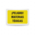 Rótulo de Atención - Peligro materias toxicas  | Cod. AD - 438, Señales de Atención