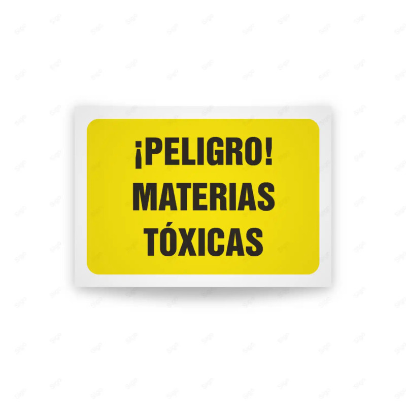 Rótulo de Atención - Peligro materias toxicas  | Cod. AD - 438, Señales de Atención