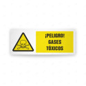 Rótulo de Atención - Peligro gases toxicos| Cod. AD - 440, Señales de Atención