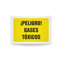 Rótulo de Atención - Peligro gases toxicos| Cod. AD - 441, Señales de Atención