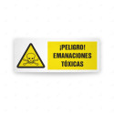 Rótulo de Atención - Peligro emnaciones toxicas| Cod. AD - 443, Señales de Atención